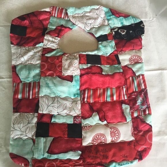 3/$25 or $12 ea. NWT Handmade Quilted Reversible Baby Bib - Picture 1 of 8